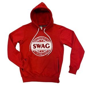 Unisex S.W.A.G Chenille Print Hoodie w Side Zip Pockets